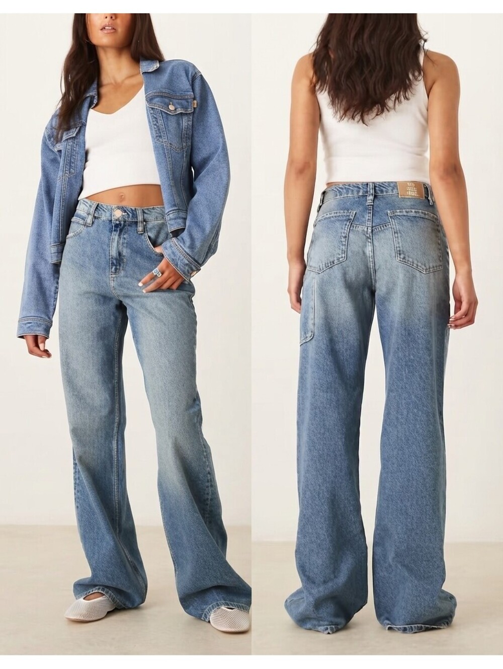 Free People We The Free Tinsley Baggy High-Rise Straight Leg Jeans Light Wash 31